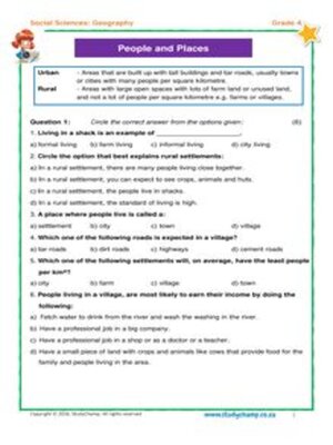 cover image of Grade 4 Geography, Test 1